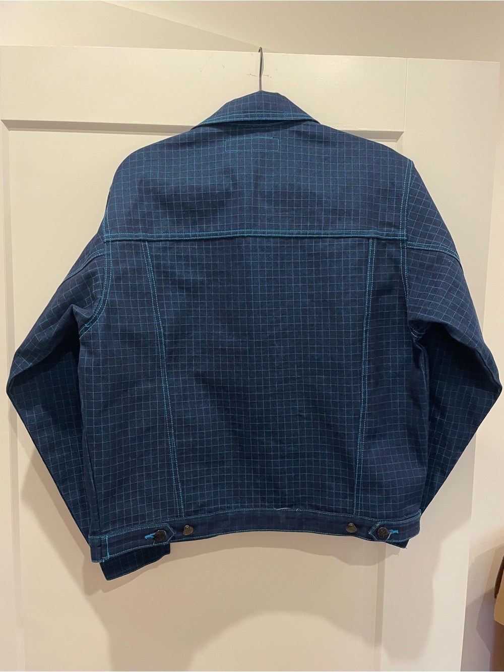 Barcode Navy Grid Jacket - Picture 7 of 7